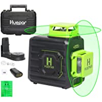 Huepar B02CG Nivel Láser 360 Verde 8 Líneas- MODO DE PULSO- Batería de Litio Recargable USB- Autonivelante Líneas…